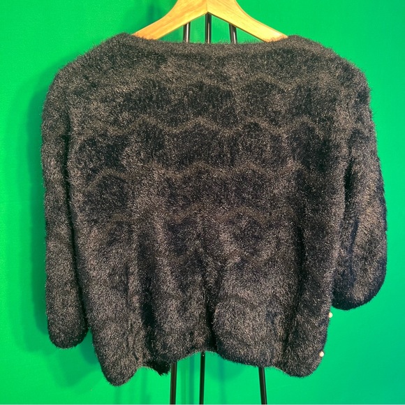 Jacket for Teens luxurious artificial fur Decorated with pearls and beads - Picture 7 of 7